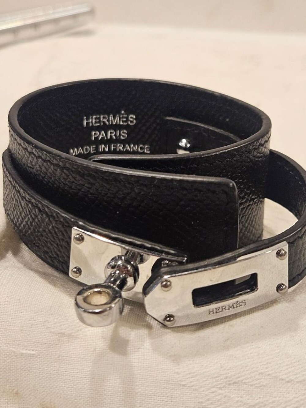 Authentic Hermès Kelly Double Tour - Black Epsom - KOP Boutique Provenance